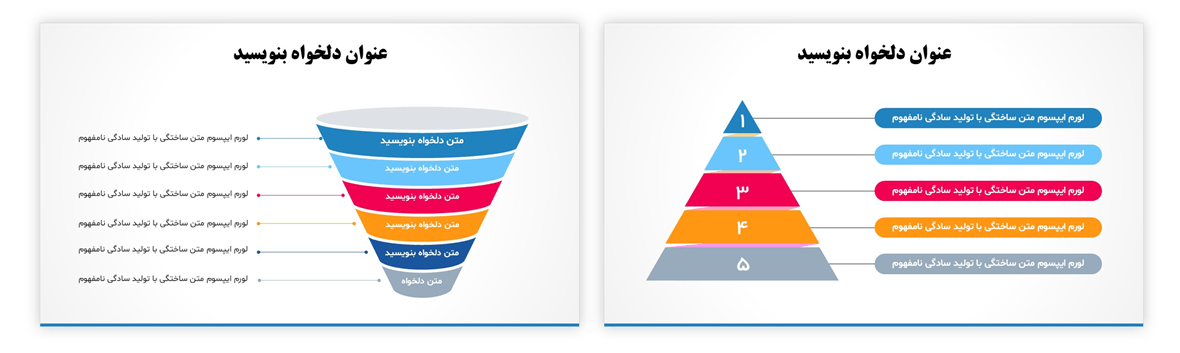 مدل اینفوگرافیک هرمی یا سلسله مراتبی