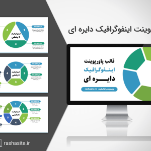 دانلود قالب اینفوگرافیک دایره ای رایگان با پاورپوینت