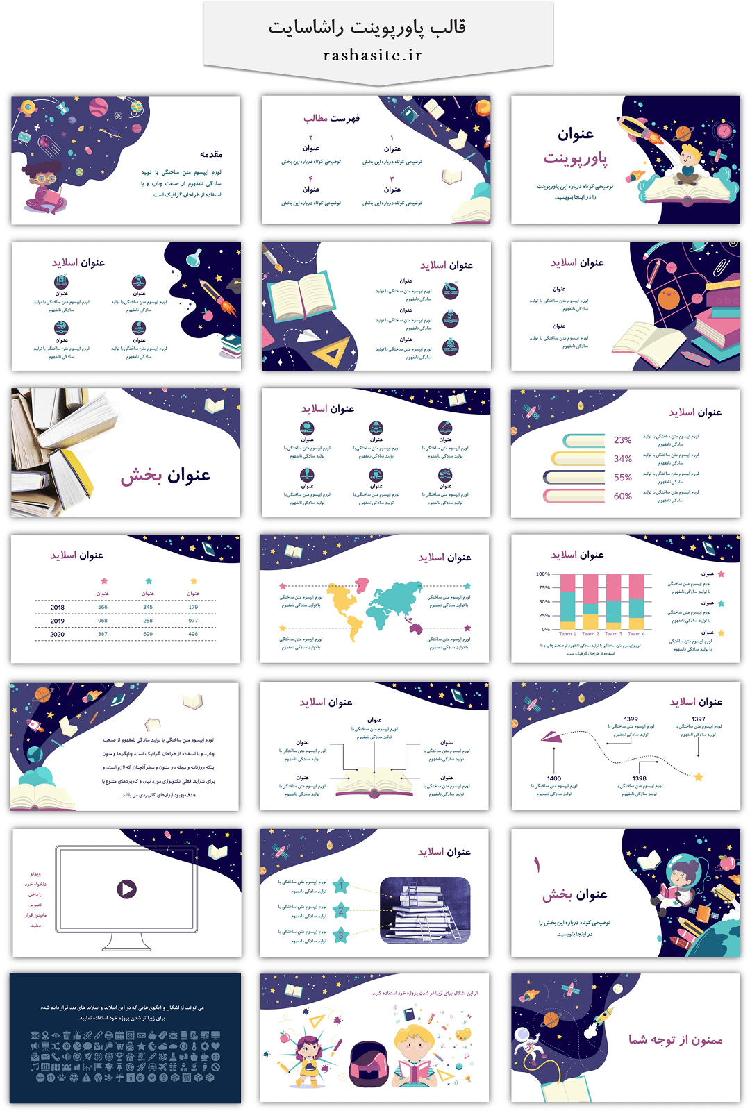 قالب پاورپوينت مدرسه اي