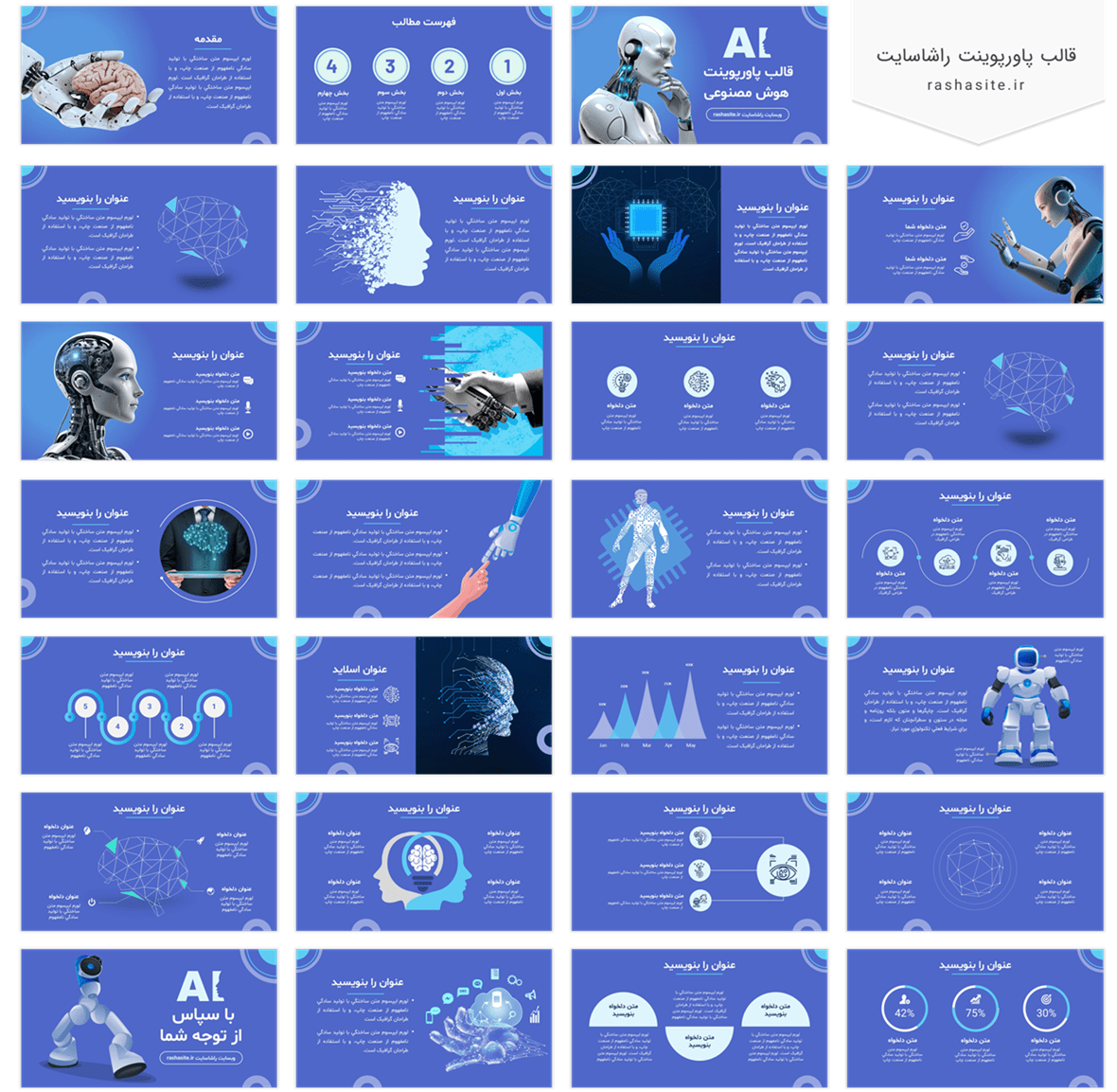 دانلود قالب پاورپوینت هوش مصنوعی